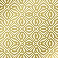 Muster nahtlos Luxus Weiß und Gold Welle Kreis Linie abstrakt. geometrisch Linie Panorama Vektor Design zum Weihnachten Hintergrund