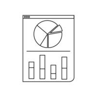 Daten Analyse Linie Symbol Vektor. Analytik Illustration unterzeichnen. Statistiken Symbol. vektor