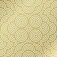 Muster nahtlos Luxus Weiß und Gold Welle Kreis Linie abstrakt. geometrisch Linie Panorama Vektor Design zum Weihnachten Hintergrund