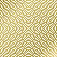 Muster nahtlos Luxus Weiß und Gold Welle Kreis Linie abstrakt. geometrisch Linie Panorama Vektor Design zum Weihnachten Hintergrund