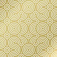 Muster nahtlos Luxus Weiß und Gold Welle Kreis Linie abstrakt. geometrisch Linie Panorama Vektor Design zum Weihnachten Hintergrund