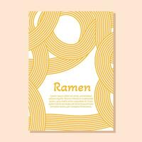 Nudel Ramen Orange Textur Poster Vorlage. Pasta wellig Hintergrund. Italienisch Spaghetti, Makkaroni Illustration vektor