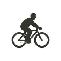 äldre person cykling ikon på vit bakgrund - enkel vektor illustration på vit bakgrund - enkel vektor illustration