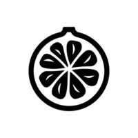 grapefrukt ikon isolerat på vit bakgrund vektor