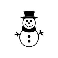 Schneemann Kohle Symbol - - einfach Vektor Illustration