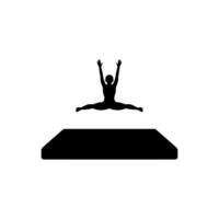 Gymnastik Matte Symbol auf Weiß Hintergrund - - einfach Vektor Illustration