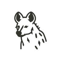 hyena ikon på vit bakgrund - enkel vektor illustration