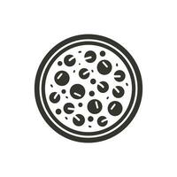 korv pizza ikon på vit bakgrund - enkel vektor illustration