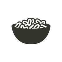 Pasta Salat Symbol auf Weiß Hintergrund - - einfach Vektor Illustration