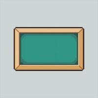 Pixel Kunst Illustration Tafel. pixelig Tafel. Tafel Whiteboard pixelig zum das Pixel Kunst Spiel und Symbol zum Webseite und Video Spiel. alt Schule retro. vektor