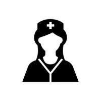 Krankenschwester Symbol auf Weiß Hintergrund vektor