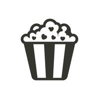 popcorn hink ikon på vit bakgrund - enkel vektor illustration