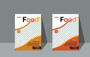 mat och restaurang befordran flygblad mall befordran, annonsera, offentliggörande, omslag sida. vektor