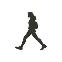 kvinna gående ikon på vit bakgrund - enkel vektor illustration