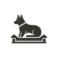 Hund Schlitten Symbol auf Weiß Hintergrund - - einfach Vektor Illustration