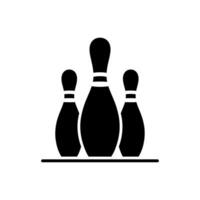 bowling stift ikon på vit bakgrund - enkel vektor illustration