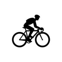 Radfahren Symbol auf Weiß Hintergrund - - einfach Vektor Illustration