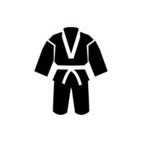 taekwondo enhetlig ikon på vit bakgrund - enkel vektor illustration