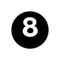 8 Ball Symbol auf Weiß Hintergrund - - einfach Vektor Illustration