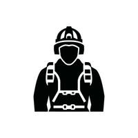 brandman ikon på vit bakgrund - enkel vektor illustration