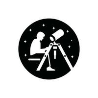 Astronom Symbol auf Weiß Hintergrund - - einfach Vektor Illustration