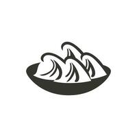 Gyoza Essen Symbol auf Weiß Hintergrund - - einfach Vektor Illustration