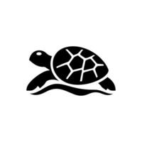 hav sköldpadda ikon på vit bakgrund - enkel vektor illustration
