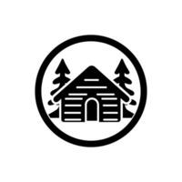 Winter Kabine Symbol - - einfach Vektor Illustration