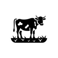 Kühe Weiden lassen Symbol isoliert auf Weiß Hintergrund vektor