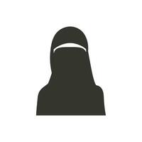 hijab och anspråkslöshet ikon - enkel vektor illustration