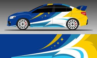 bil dekal wrap design vektor. abstrakt stripe racing för livery, fordon, rally, race, bil. vektor