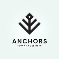 Anker Vektor Symbol Pirat Boot Logo Helm nautisch maritim einfach Grafik Symbol Illustration