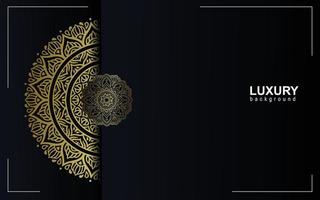 Luxus Gold Mandala verzierten Hintergrund vektor