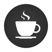 einfaches rundes Vektorsymbol Tasse Kaffee vektor