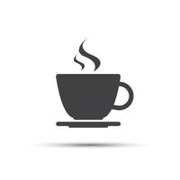 einfaches Vektorkaffeesymbol isoliert auf weißem Hintergrund vektor