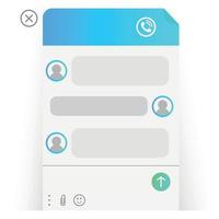 ein Pop-up-Online-Fenster, um dem Benutzer zu helfen. das Messenger-Fenster. Plaudern vektor