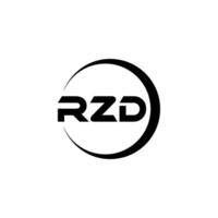 rzd brev logotyp design, inspiration för en unik identitet. modern elegans och kreativ design. vattenmärke din Framgång med de slående detta logotyp. vektor