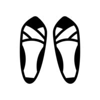 eben Schuhe Symbol solide Stil vektor