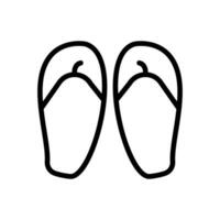 Slipper Symbol Linie Stil vektor