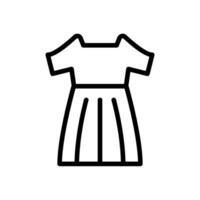 klänning ikon linje stil vektor