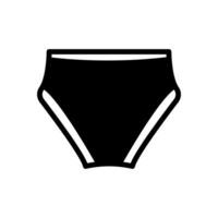 Unterhose Symbol solide Stil vektor