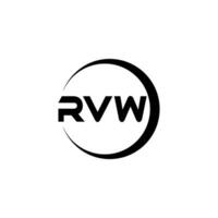 rvw brev logotyp design, inspiration för en unik identitet. modern elegans och kreativ design. vattenmärke din Framgång med de slående detta logotyp. vektor