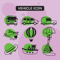 einstellen von anders Fahrzeug Symbole Vektor Illustration