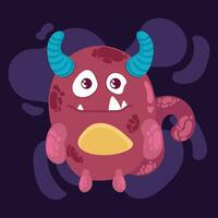 isoliert süß farbig Monster- Charakter Vektor Illustration