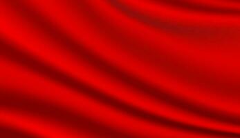 abstrakt bakgrund, elegant röd tyg eller flytande vågor eller veck av satin silke bakgrund. röd silke trasa. vektor