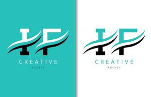 wenn Brief Logo Design mit Hintergrund und kreativ Unternehmen Logo. modern Beschriftung Mode Design. Vektor Illustration