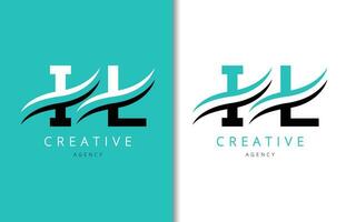 ich l Brief Logo Design mit Hintergrund und kreativ Unternehmen Logo. modern Beschriftung Mode Design. Vektor Illustration