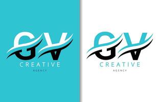 G v Brief Logo Design mit Hintergrund und kreativ Unternehmen Logo. modern Beschriftung Mode Design. Vektor Illustration