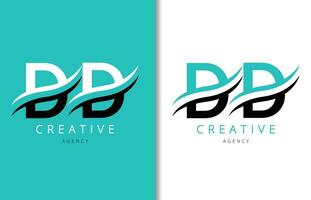 dd Brief Logo Design mit Hintergrund und kreativ Unternehmen Logo. modern Beschriftung Mode Design. Vektor Illustration