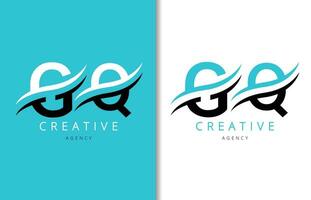 G q Brief Logo Design mit Hintergrund und kreativ Unternehmen Logo. modern Beschriftung Mode Design. Vektor Illustration
